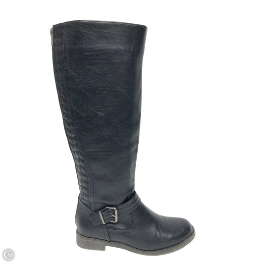 Boots Knee Flats By Just Fab In Black, Size: 8.5