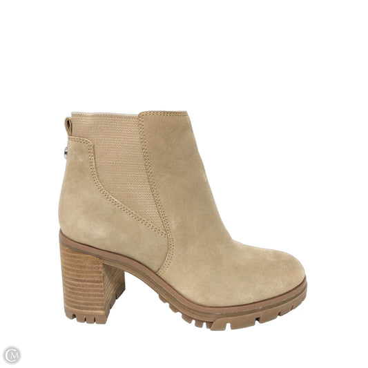 Boots Ankle Heels By Vince Camuto In Beige, Size: 7.5