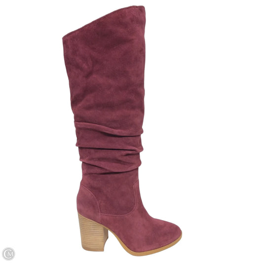 Boots Ankle Heels By Nine West In Purple, Size: 8.5