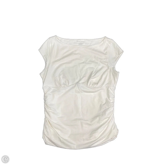 Top Short Sleeve By Banana Republic In White, Size: S