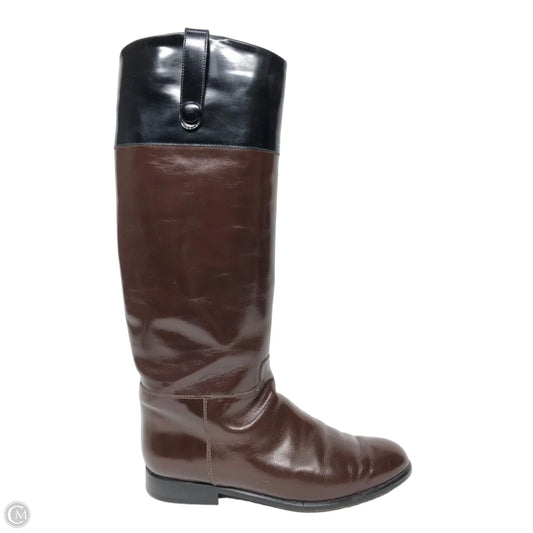 Boots Knee Flats By Charles David In Black & Brown, Size: 9