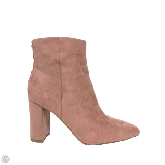 Boots Ankle Heels By Nine West In Pink, Size: 7.5