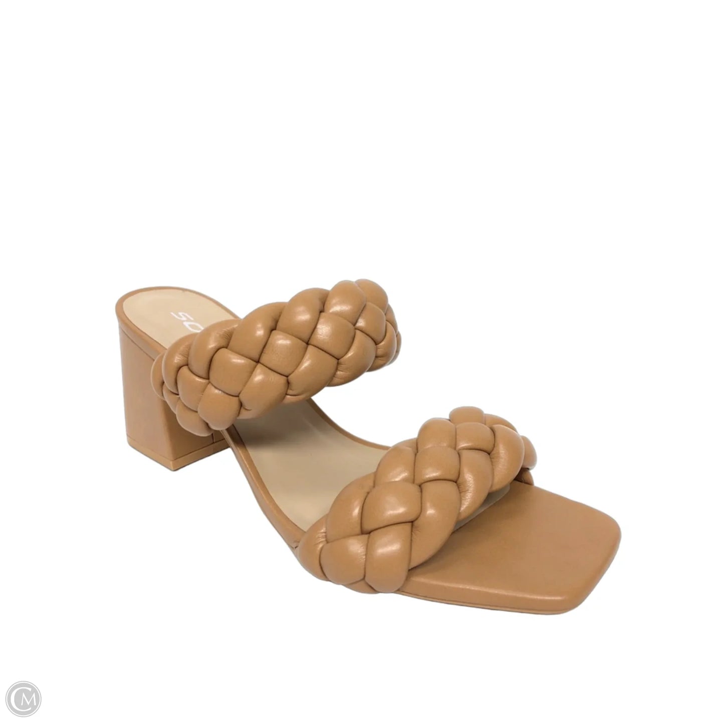 Sandals Heels Block By Soda In Brown, Size: 9