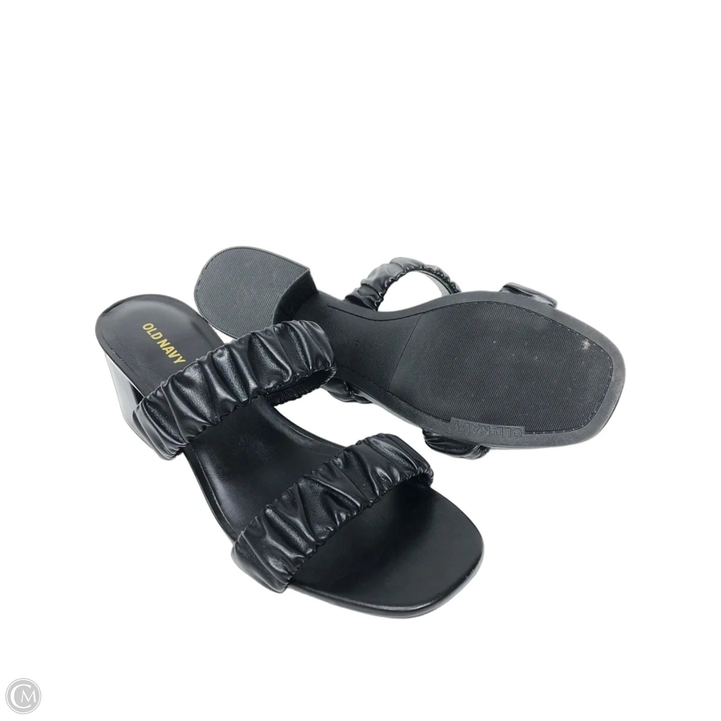 Sandals Heels Block By Old Navy In Black, Size: 9