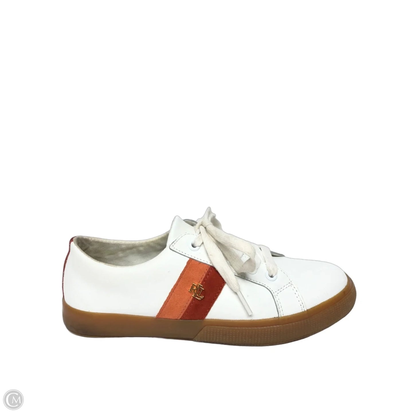 Shoes Sneakers By Lauren By Ralph Lauren In Orange & White, Size: 8