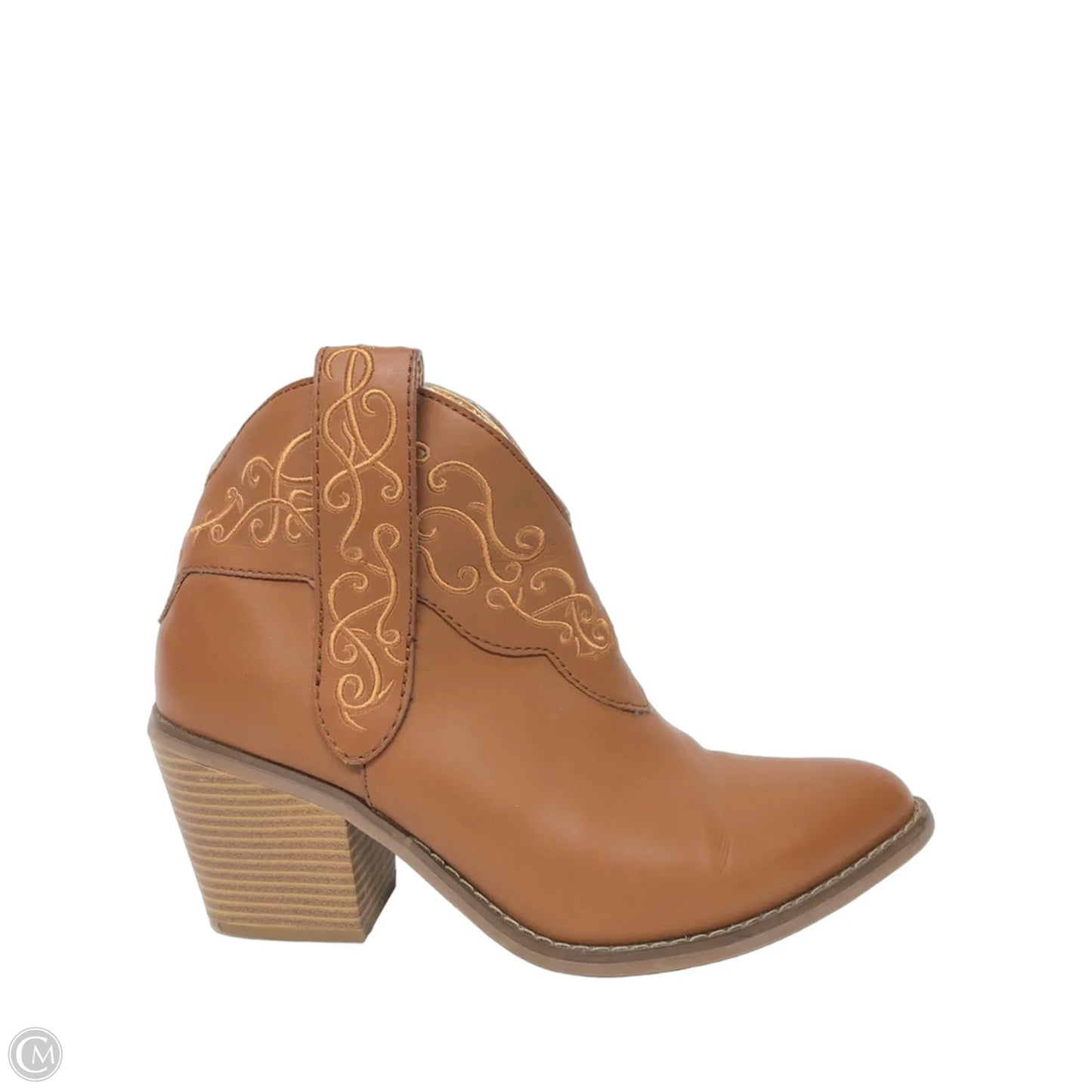 Boots Ankle Heels By Cme In Brown, Size: 8