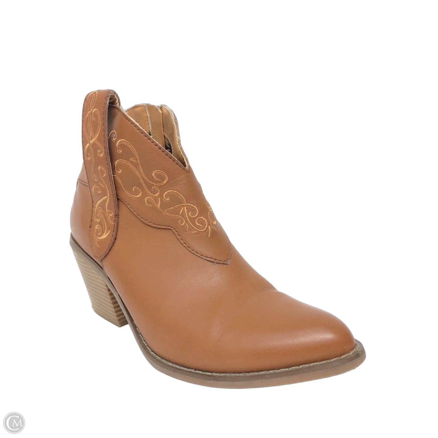 Boots Ankle Heels By Cme In Brown, Size: 8
