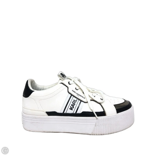 Shoes Designer By Karl Lagerfeld In Black & White, Size: 8.5