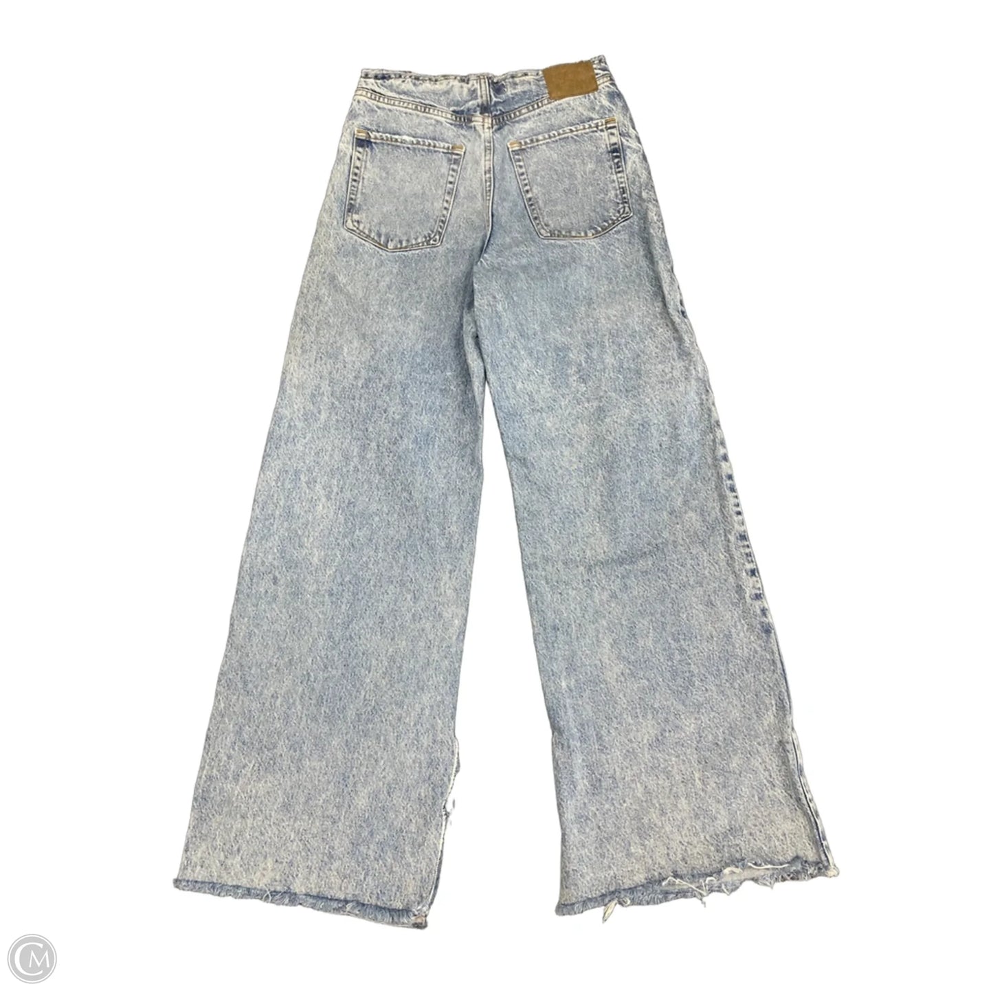 Jeans Straight By Zara In Blue Denim, Size: 0