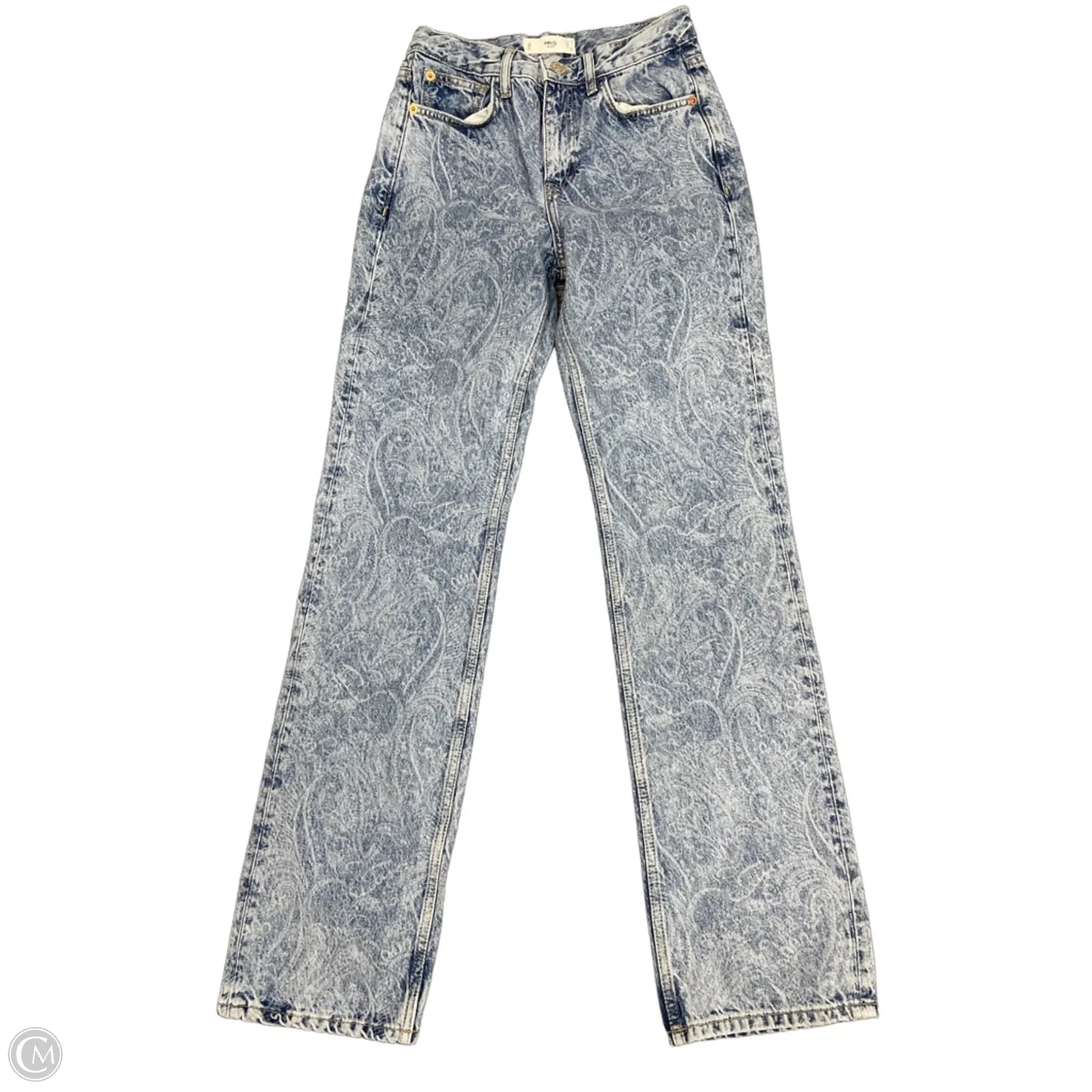 Jeans Straight By Mng In Blue Denim, Size: 2