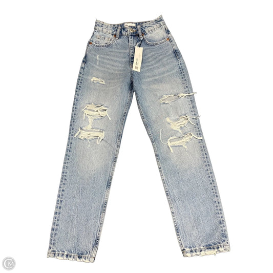 Jeans Boyfriend By Zara In Blue Denim, Size: 2