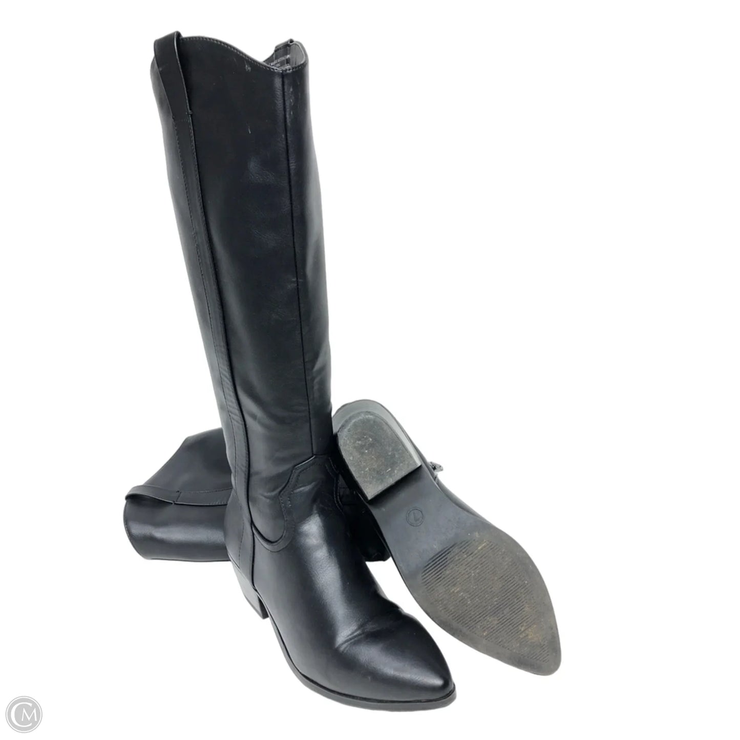 Boots Knee Heels By Universal Thread In Black, Size: 7