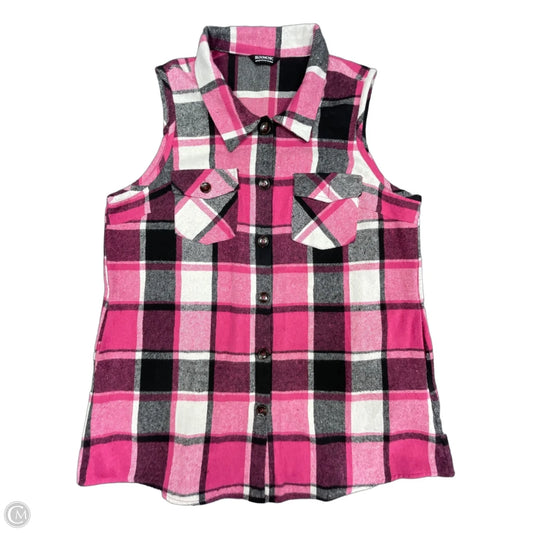 Dress Casual Short By Bloomchic In Black & Pink, Size: 1x