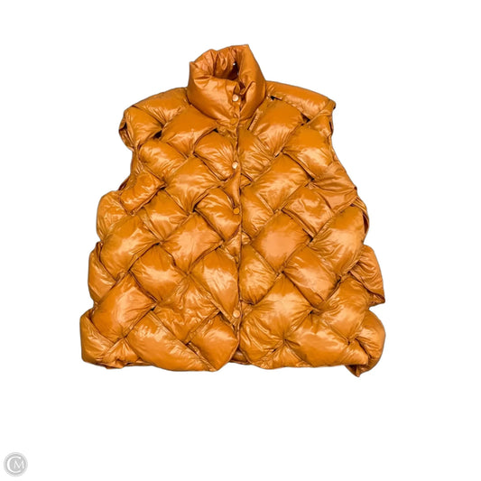 Vest Puffer & Quilted By Bucketlist In Orange, Size: M