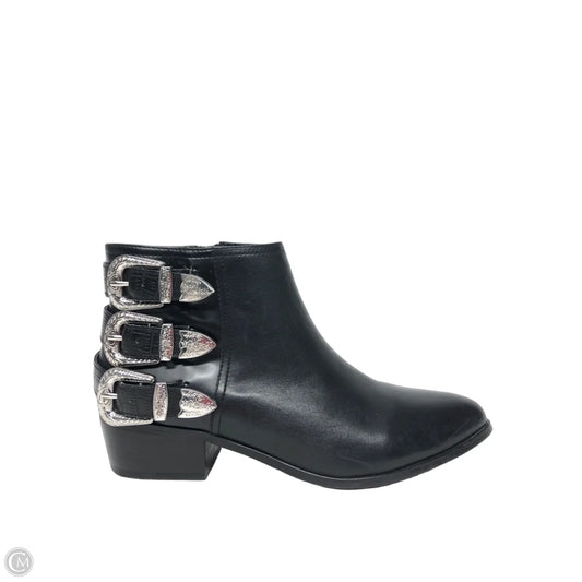 Boots Ankle Heels By Aldo In Black, Size: 7.5