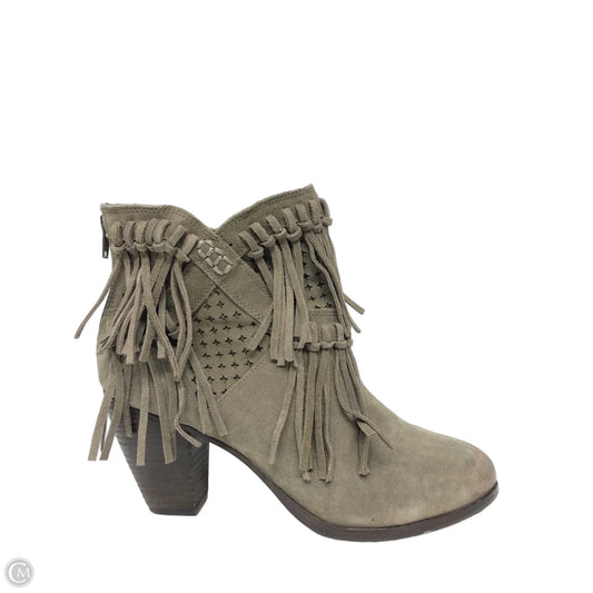 Boots Ankle Heels By Naughty Monkey In Grey, Size: 9.5