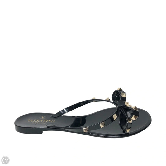 Sandals Luxury Designer By Valentino-garavani In Black, Size: 8