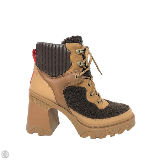Boots Ankle Heels By Sorel In Brown, Size: 8