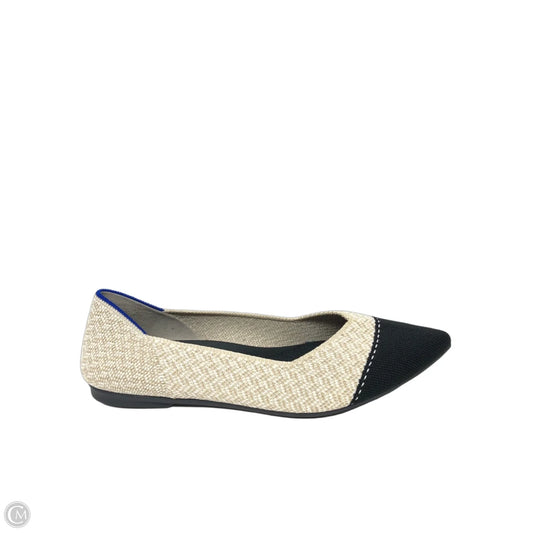 Shoes Flats By Rothys In Black & Cream, Size: 6.5