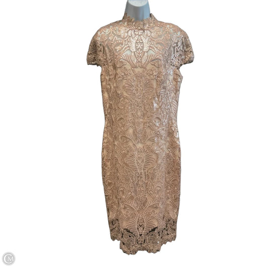 Dress Designer By Tadashi Shoji In Rose Gold, Size: 14