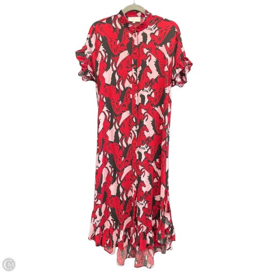 Dress Casual Midi By Corey Lynn Calter In Pink & Red, Size: Xs