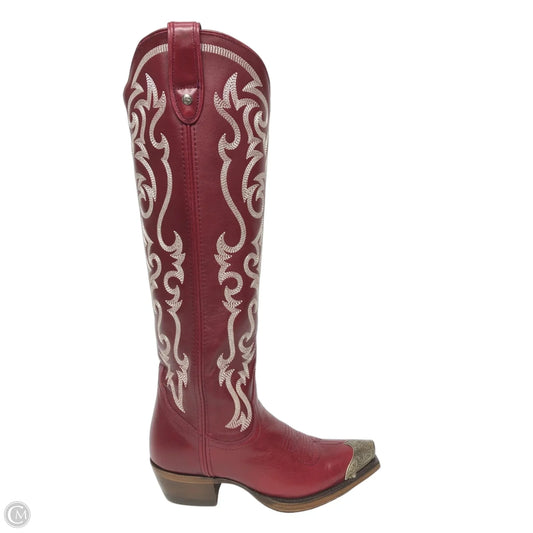 Boots Knee Heels By Cmb In Red, Size: 7