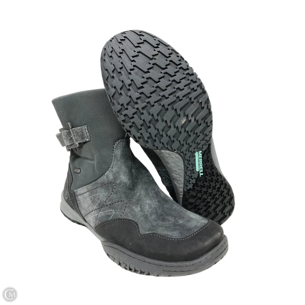 Boots Ankle Flats By Merrell In Grey, Size: 9