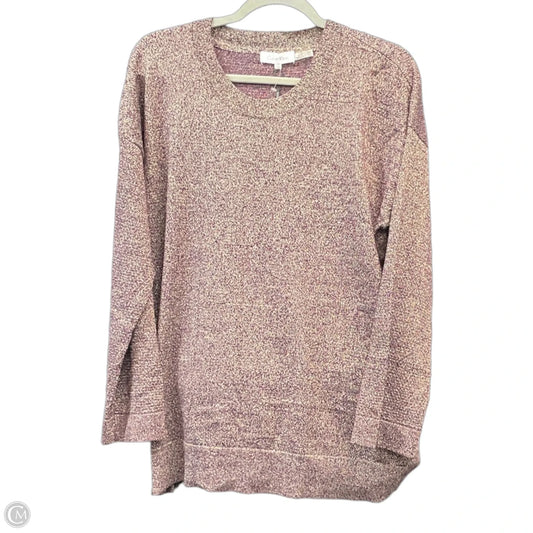 Sweater By Calvin Klein In Gold & Purple, Size: Xl