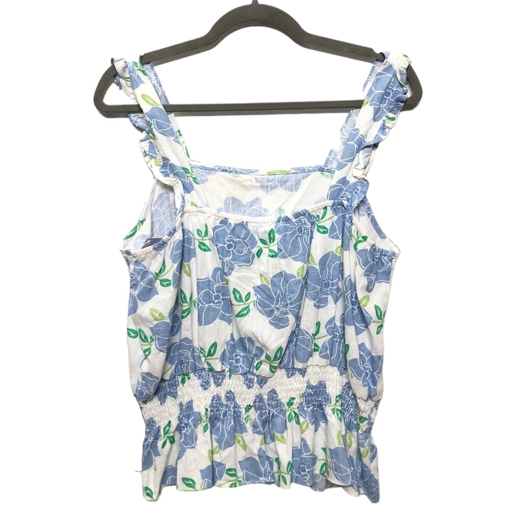 Blue & White Top Sleeveless Draper James, Size L