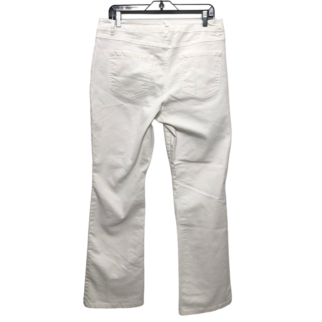 White Jeans Flared D Jeans, Size 14