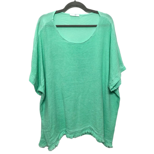 Green Top Short Sleeve Clothes Mentor, Size 3x