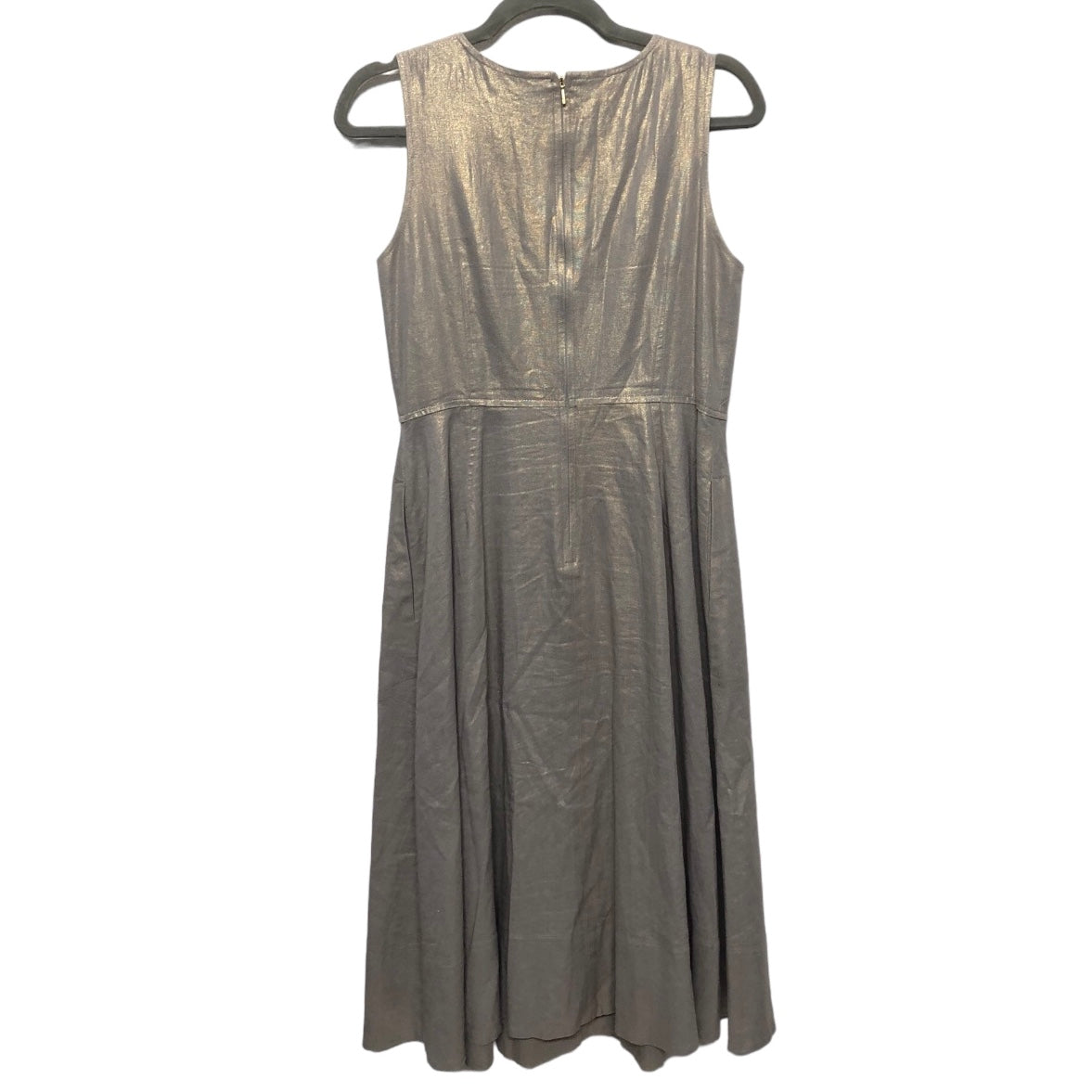 Gold & Grey Dress Casual Midi Donna Karan, Size 6