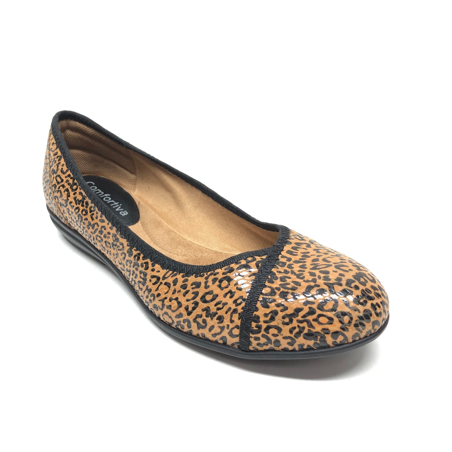 Animal Print Shoes Flats Comfortiva, Size 8