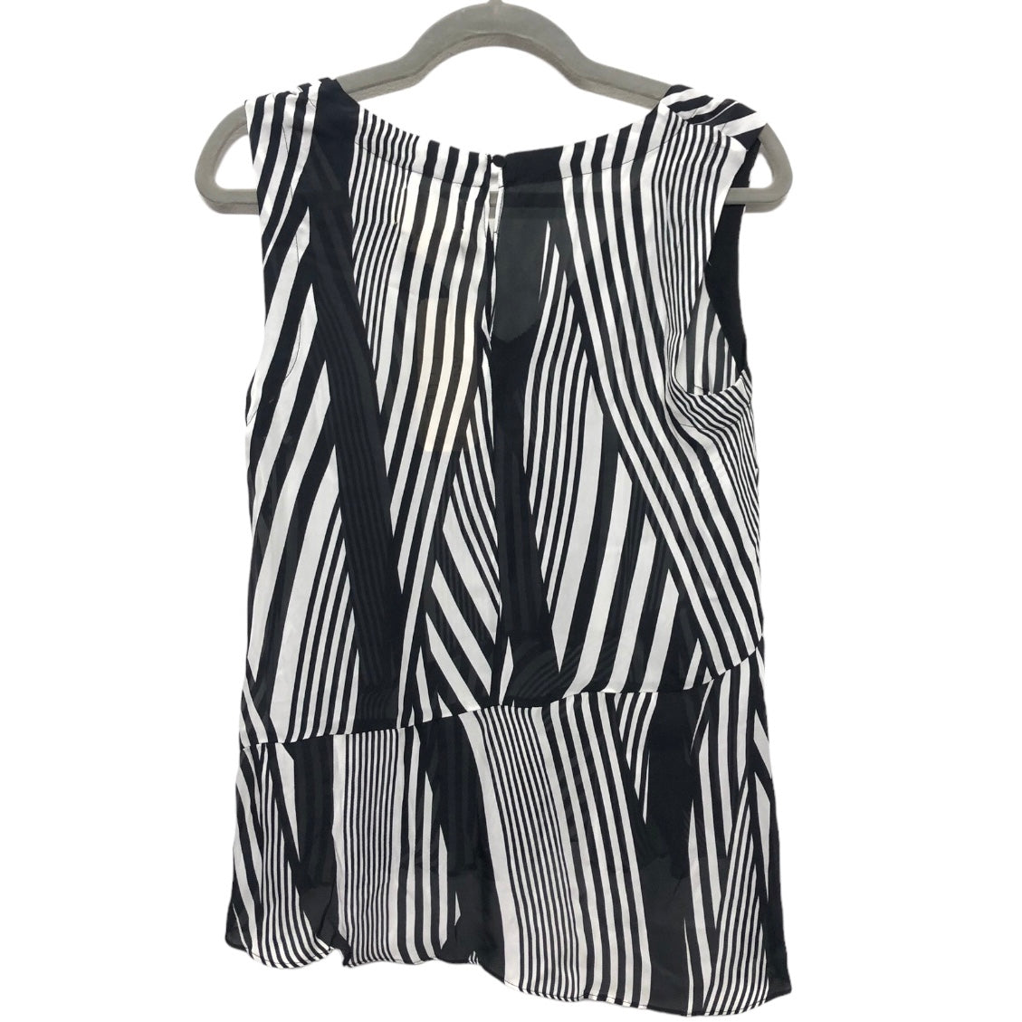 Black & White Blouse Sleeveless Nicole Miller, Size S