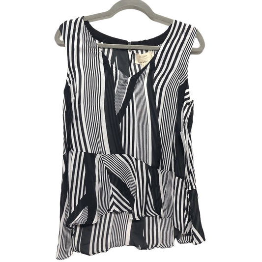 Black & White Blouse Sleeveless Nicole Miller, Size S