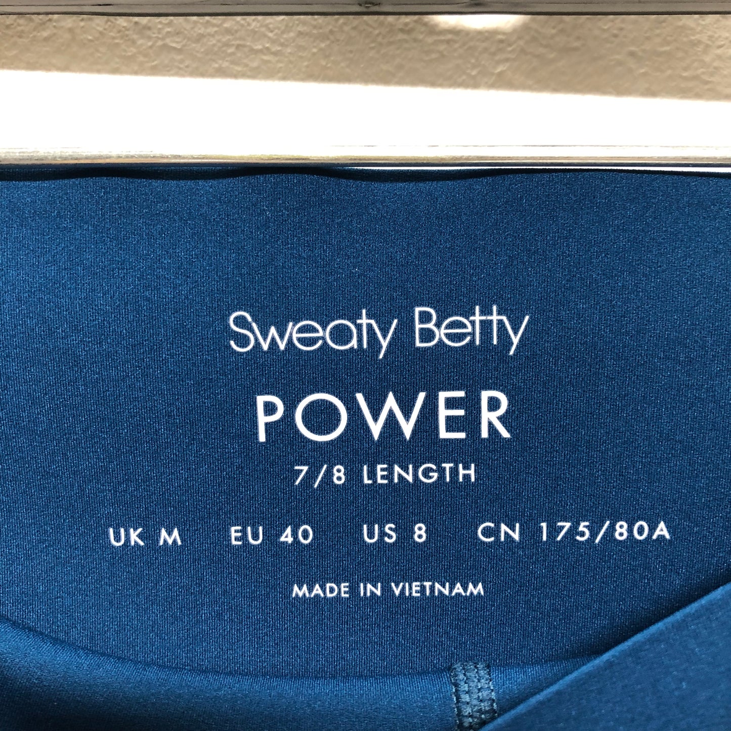 Blue Athletic Leggings Sweaty Betty, Size 8