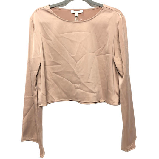 Tan Blouse Long Sleeve Wayf, Size S