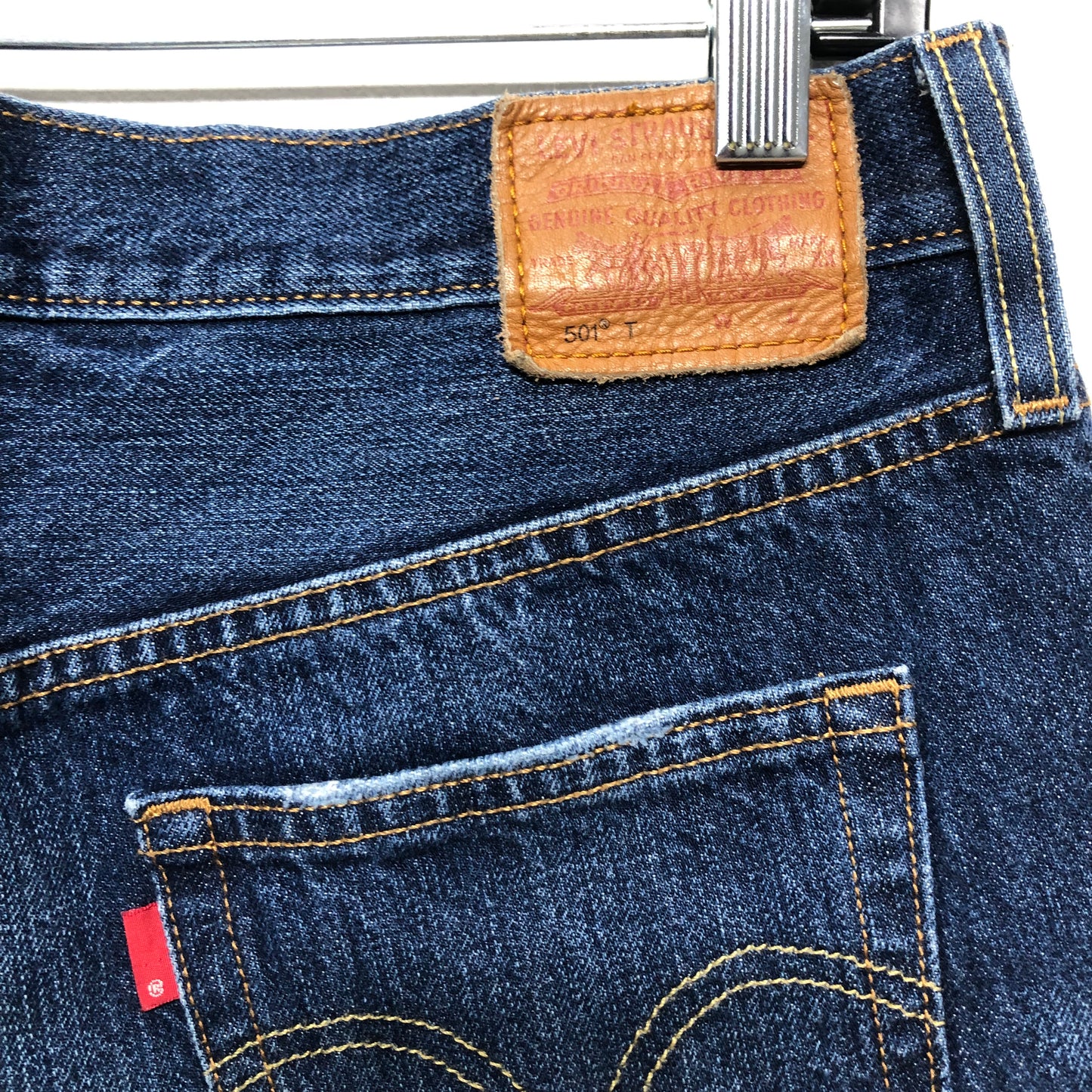 Blue Denim Jeans Straight Levis, Size 6