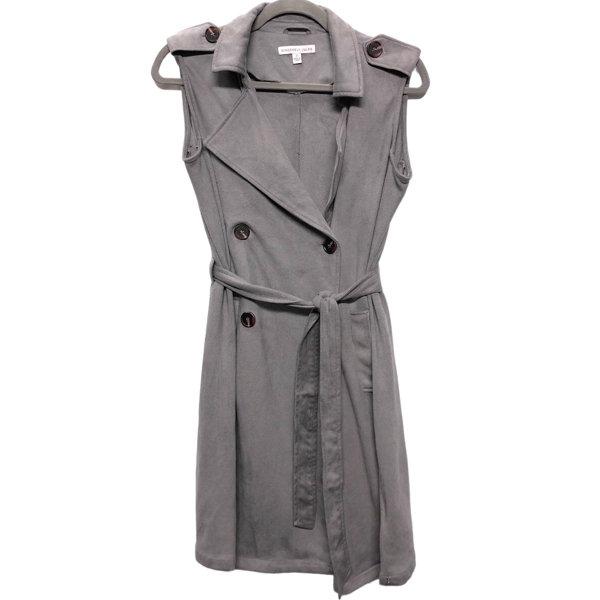 Vest Other By Clothes Mentor In Grey, Size: S