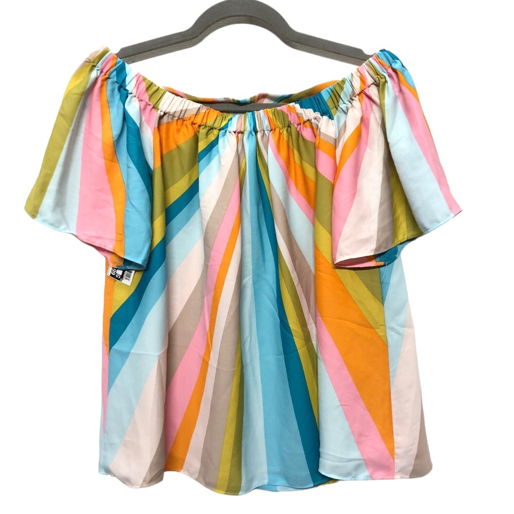 Blouse Short Sleeve By Trina Turk In Multi-colored, Size: Xs