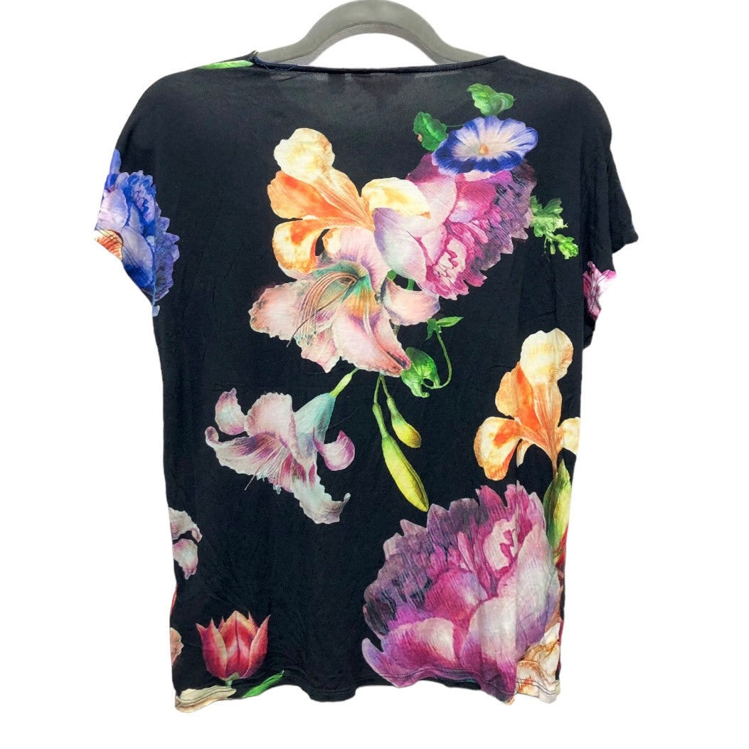 Top Short Sleeve Basic By Ted Baker In Floral Print, Size: S