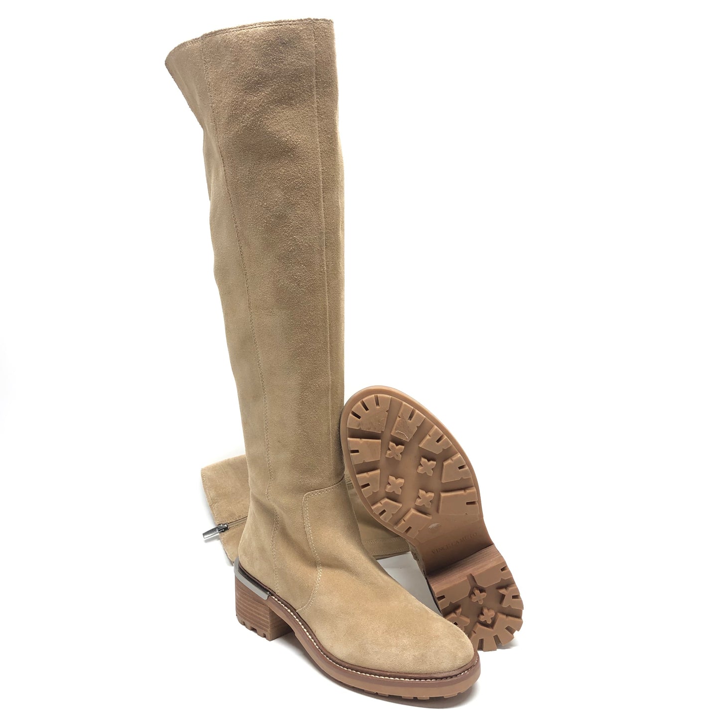 Tan Boots Knee Heels Vince Camuto, Size 6.5