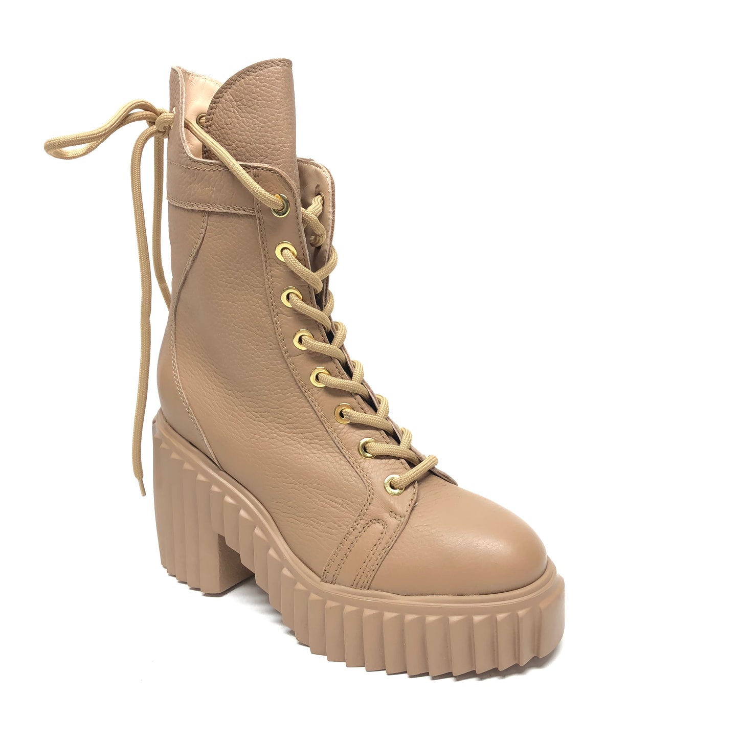 Boots Combat By Agl In Beige, Size: 9.5