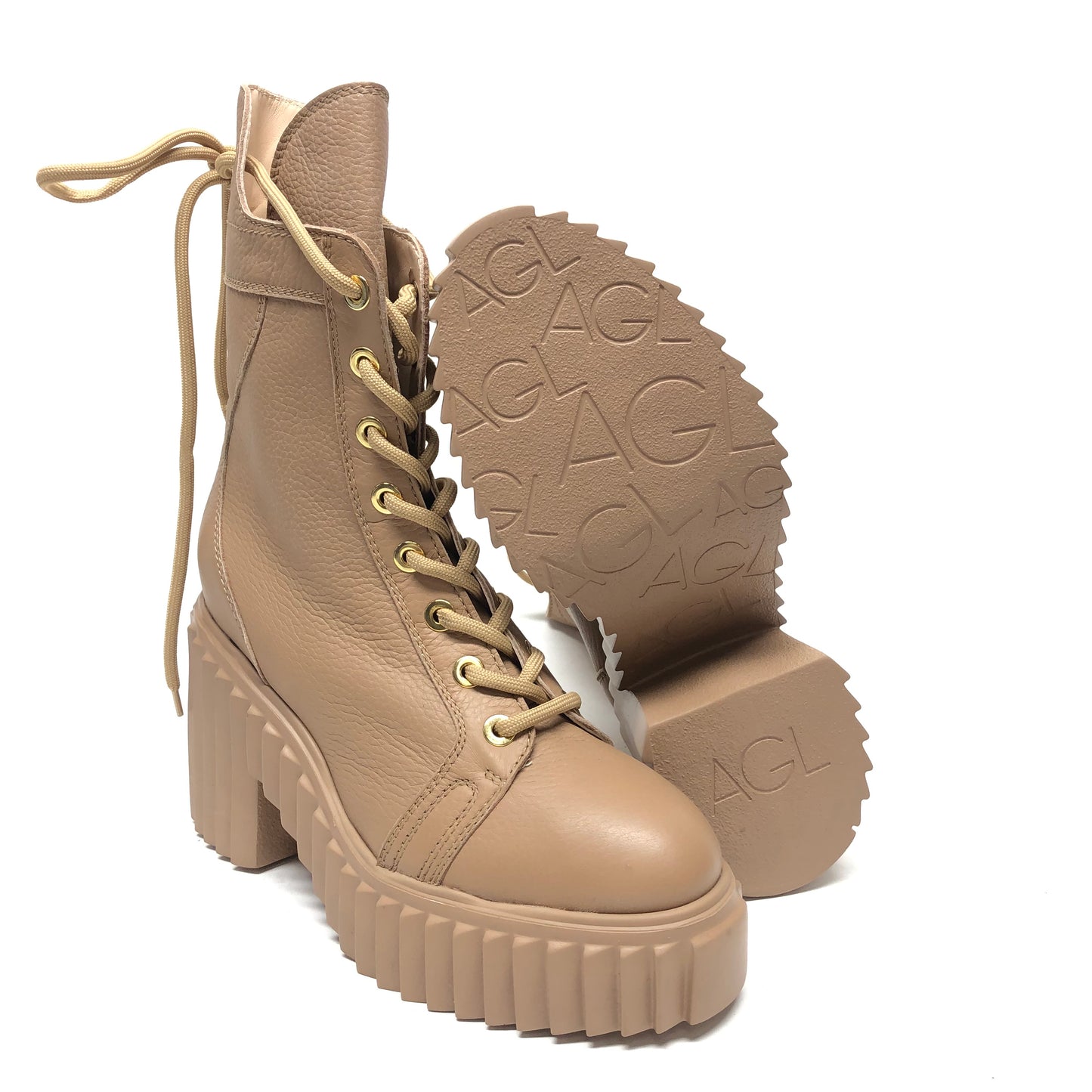 Boots Combat By Agl In Beige, Size: 9.5