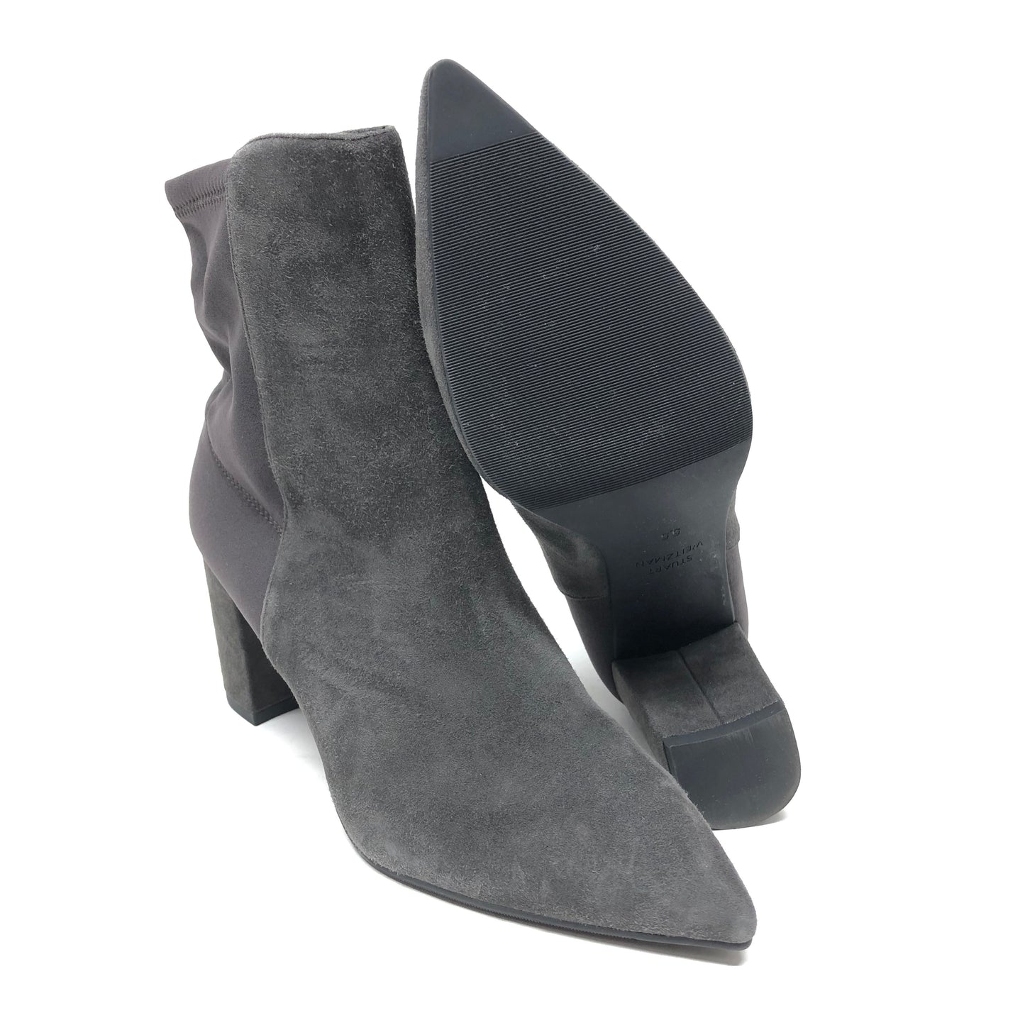 Boots Ankle Heels By Stuart Weitzman In Grey, Size: 5.5