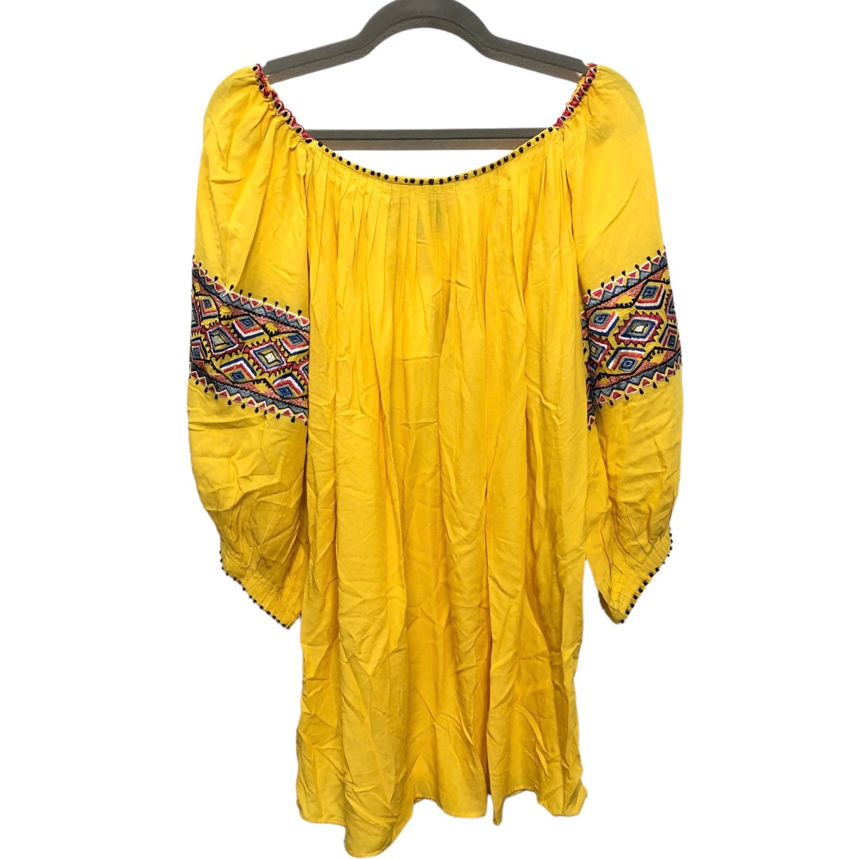 Top 3/4 Sleeve By Cmb In Yellow, Size: L