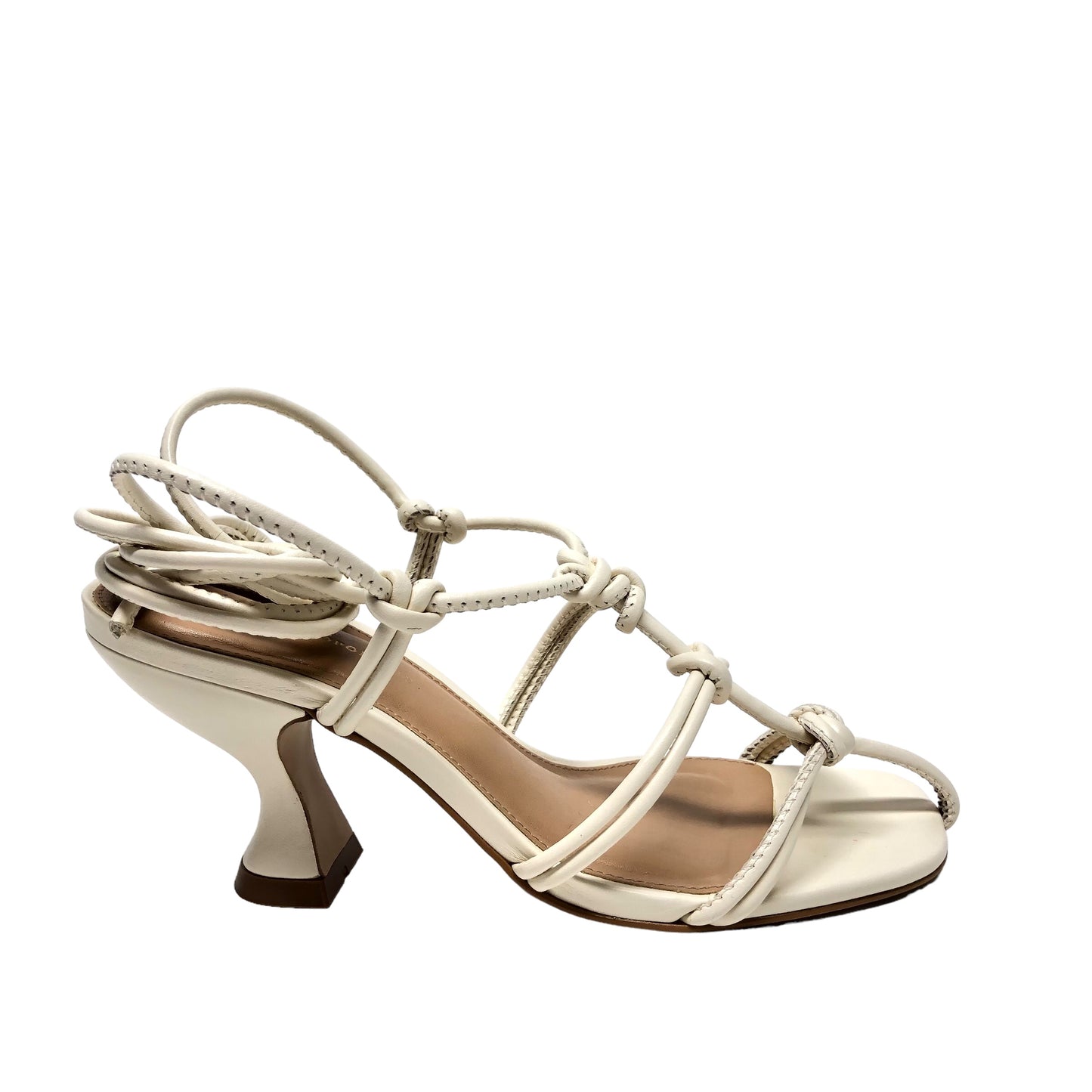 Sandals Heels Block By Anthropologie In Cream, Size: 7