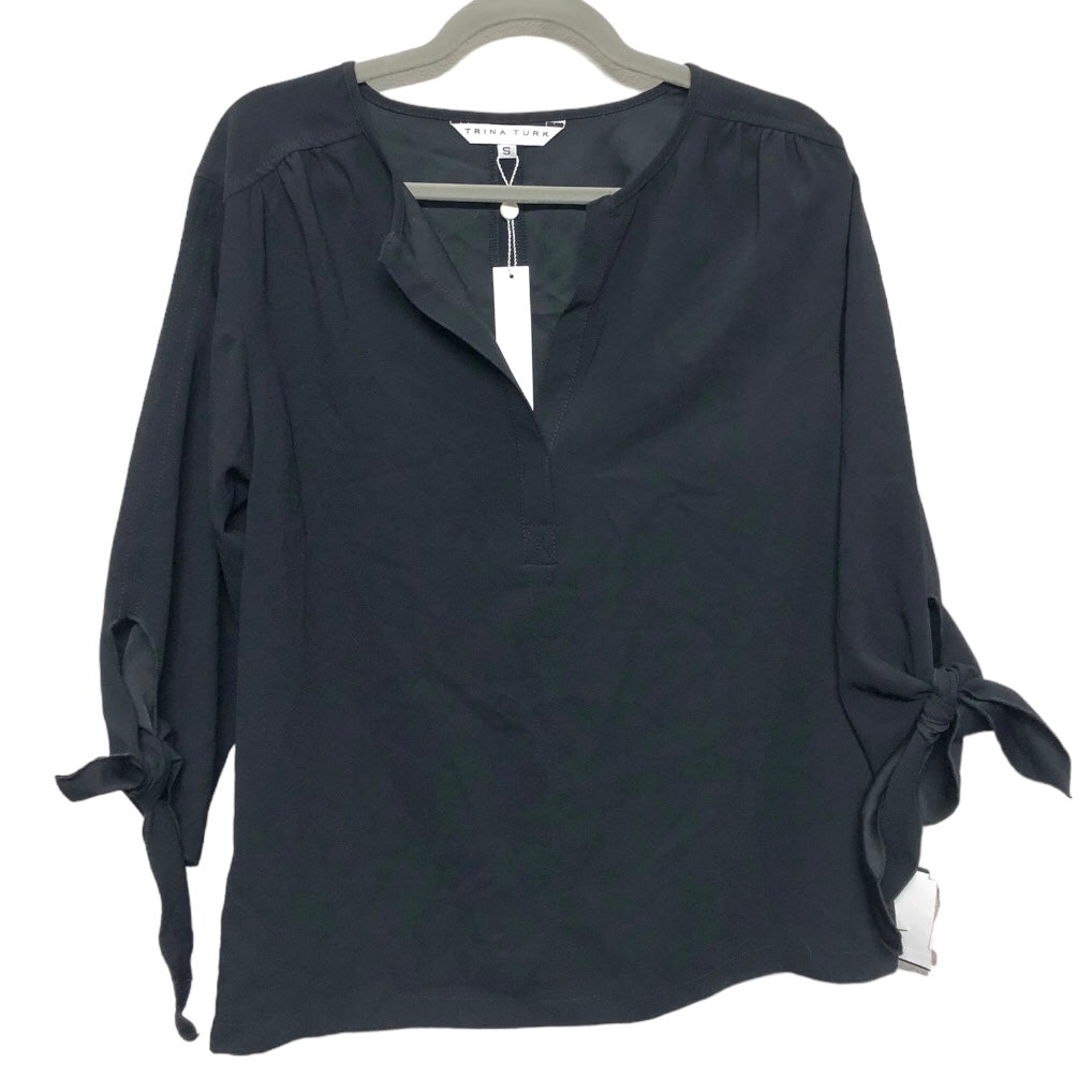 Top 3/4 Sleeve By Trina Turk In Black, Size: S