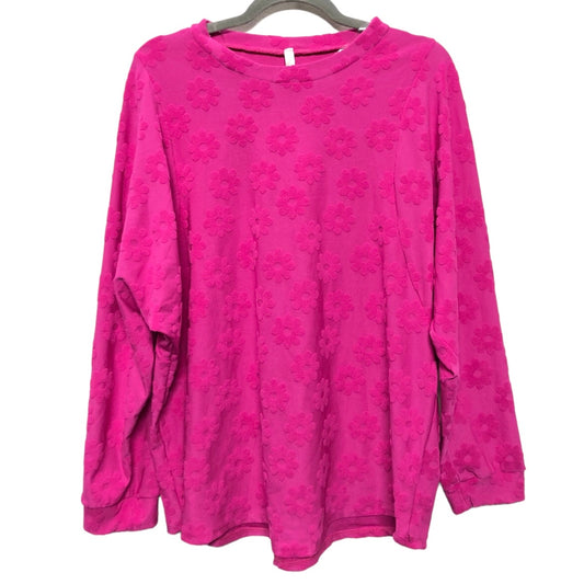 Top Long Sleeve By Clothes Mentor In Pink, Size: L