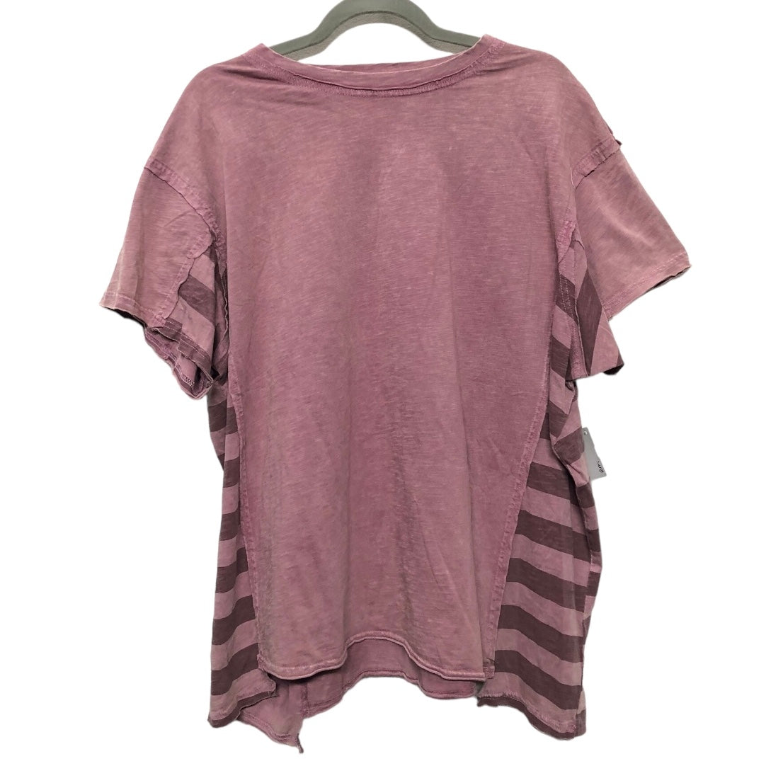 Top Short Sleeve By Easel In Purple, Size: M